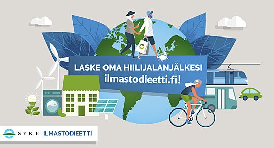 Laske oma hiilijalanjälkesi uudistuneella Ilmastodieetti-laskurilla