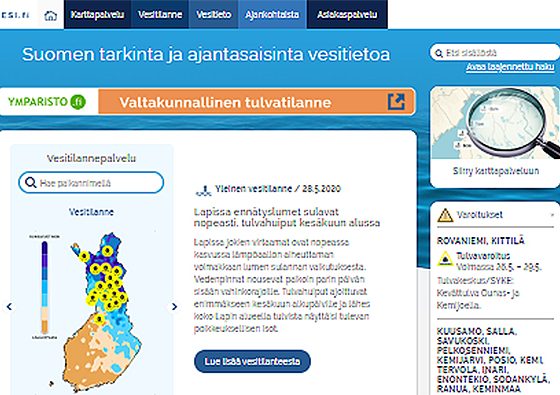 Vesi.fi – tietoa vesitilanteesta