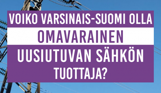 Maakunnasta omavarainen uusiutuvan sähkön tuottaja? -webinaari 2.9.2020