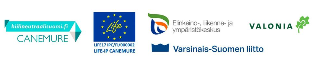 logot: Canemure-hanke, EU life -lippu, ELY-keskus, Varsinais-Suomen liitto, Valonia