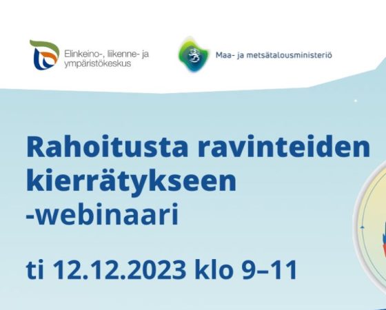 Rahoitusta ravinteiden kierrätykseen -webinaari 12.12.2023