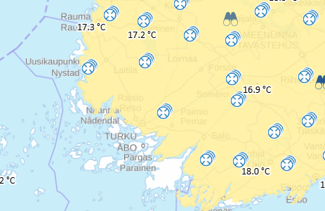 Vesitilanne vesi.fi-karttapalvelussa