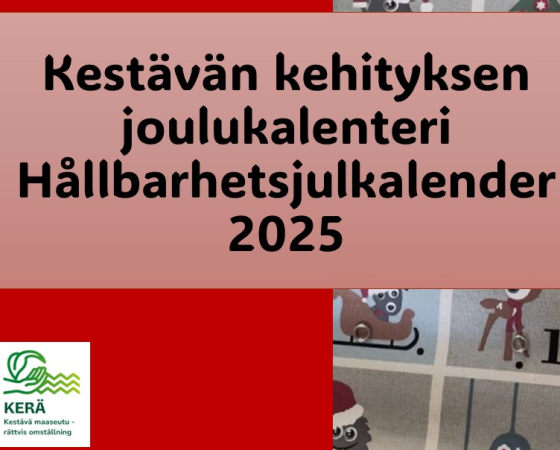 Kestävän kehityksen joulukalenteri 2025 / Hållbarhetsjulkalender 2025