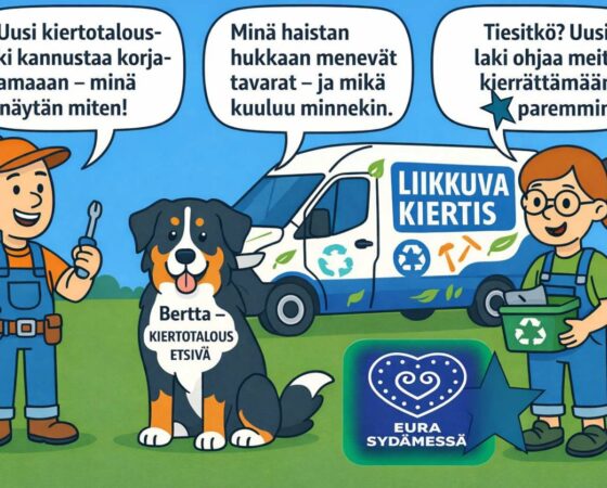 Euran Liikkuva Kiertis vie kiertotalouden tarinat ja tavarat kylille ja toreille